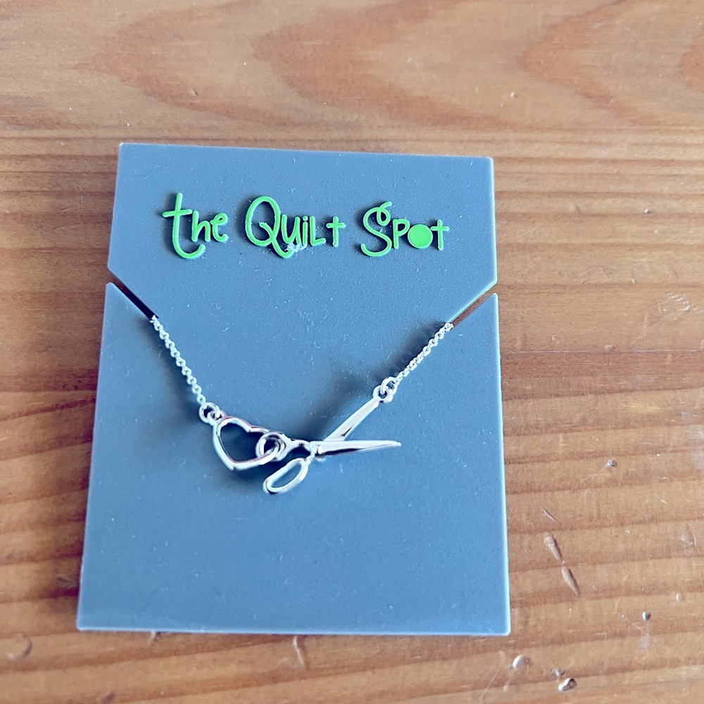 Scissor & Heart Silver Necklace